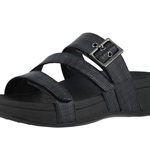 Vionic Rio black platform sandal